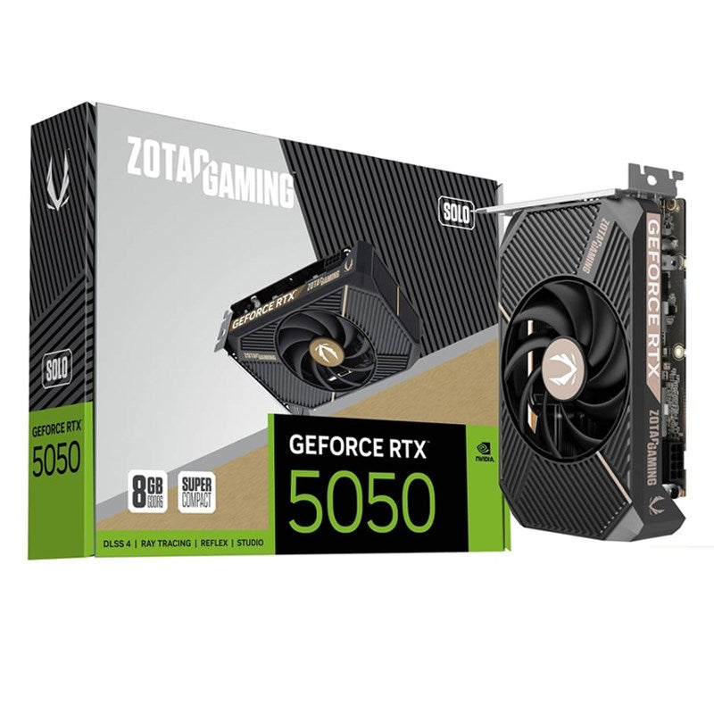 Zotac GAMING GeForce RTX 5050 SOLO 8GB GDDR6 Graphics Card - Black Zotac GAMING GeForce RTX 5050 SOLO 8GB GDDR6 Graphics Card - Black